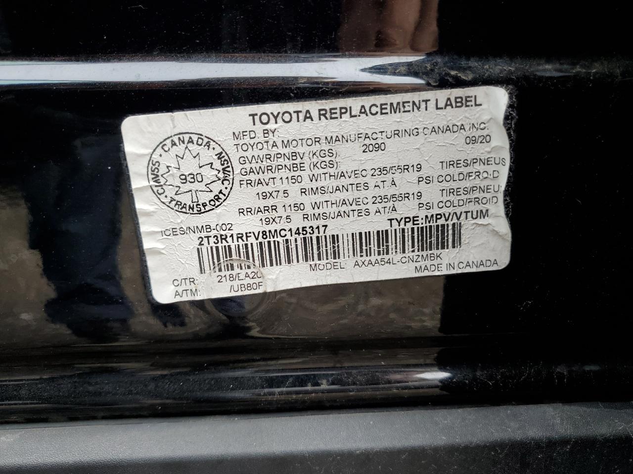 2021 TOYOTA RAV4