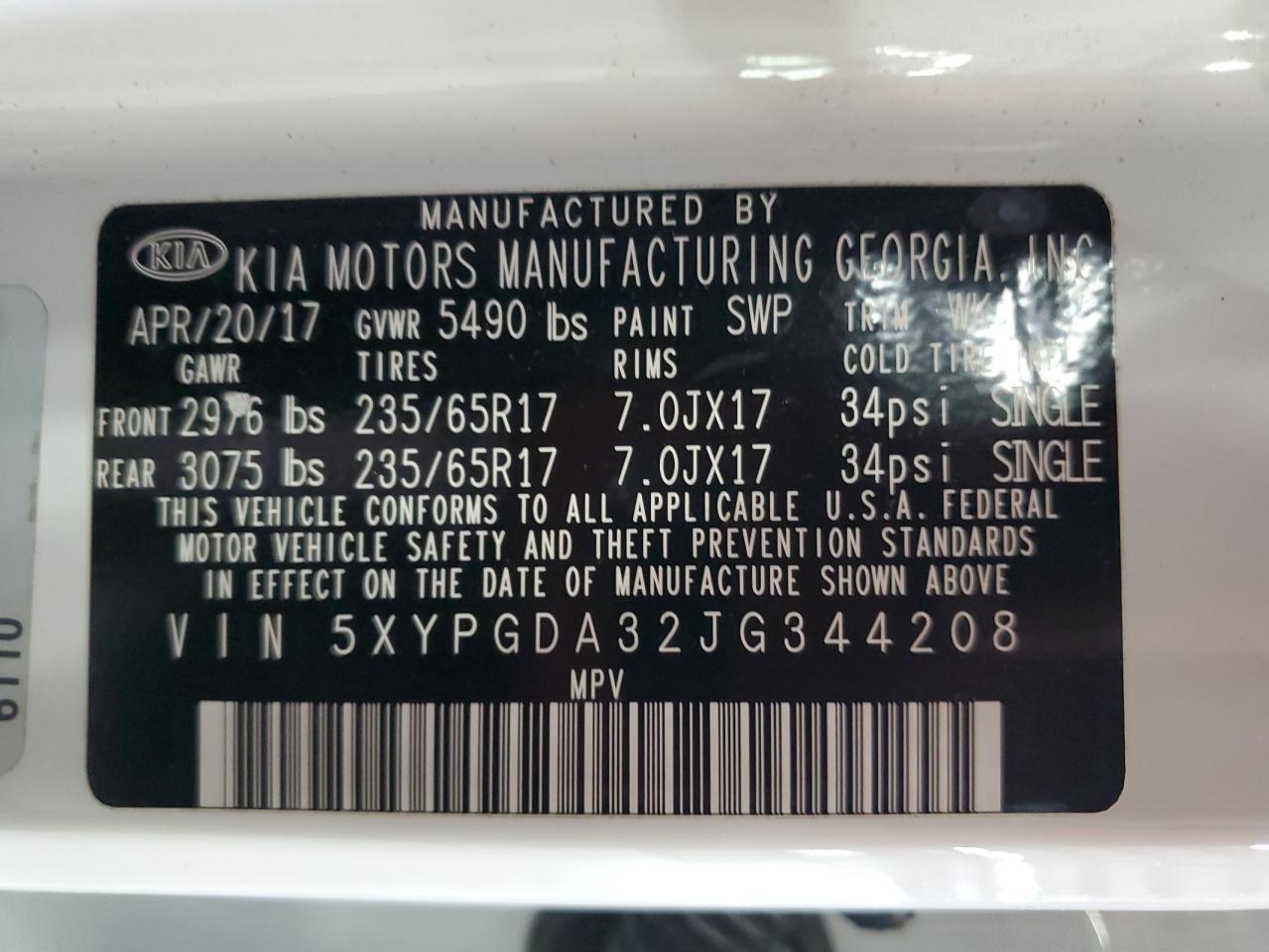 2018 KIA SORENTO