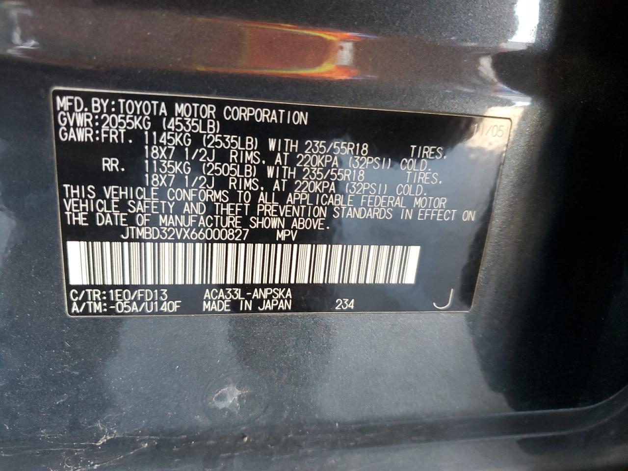 2006 TOYOTA RAV4