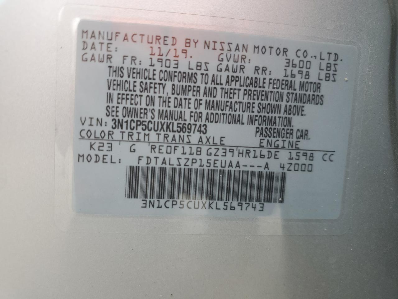 2019 NISSAN KICKS
