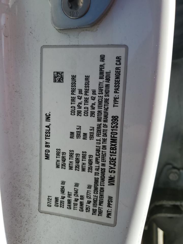 2021 TESLA MODEL 3