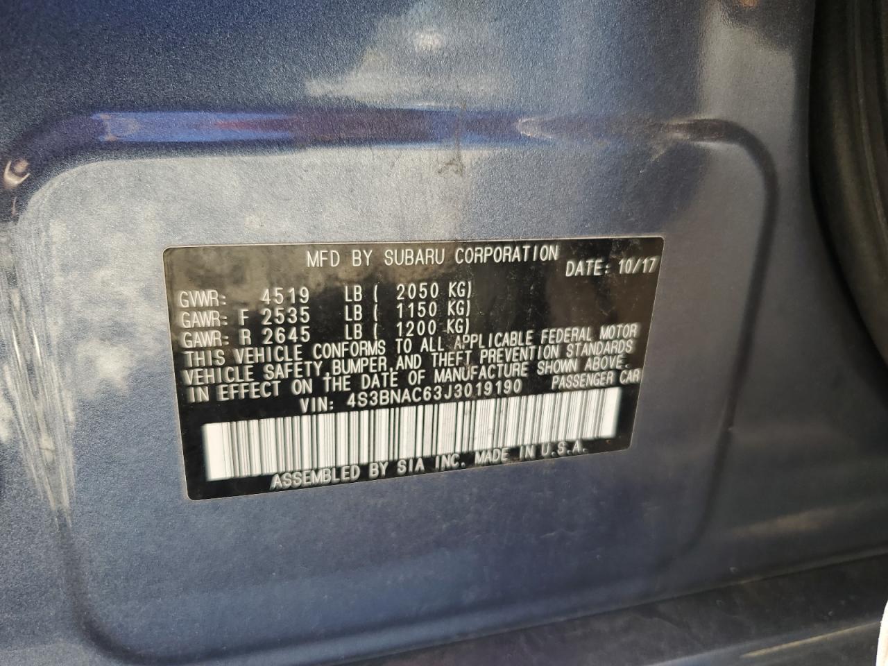 2018 SUBARU Legacy