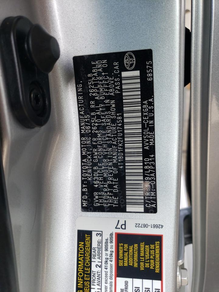 2015 TOYOTA CAMRY