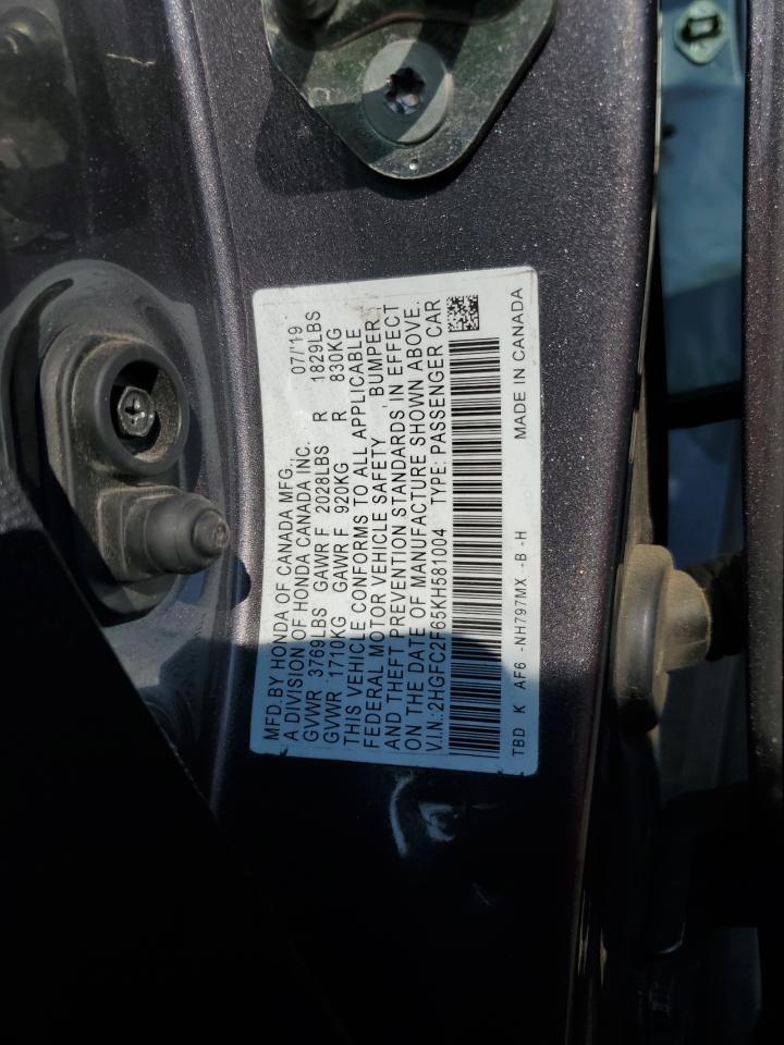 2019 HONDA CIVIC