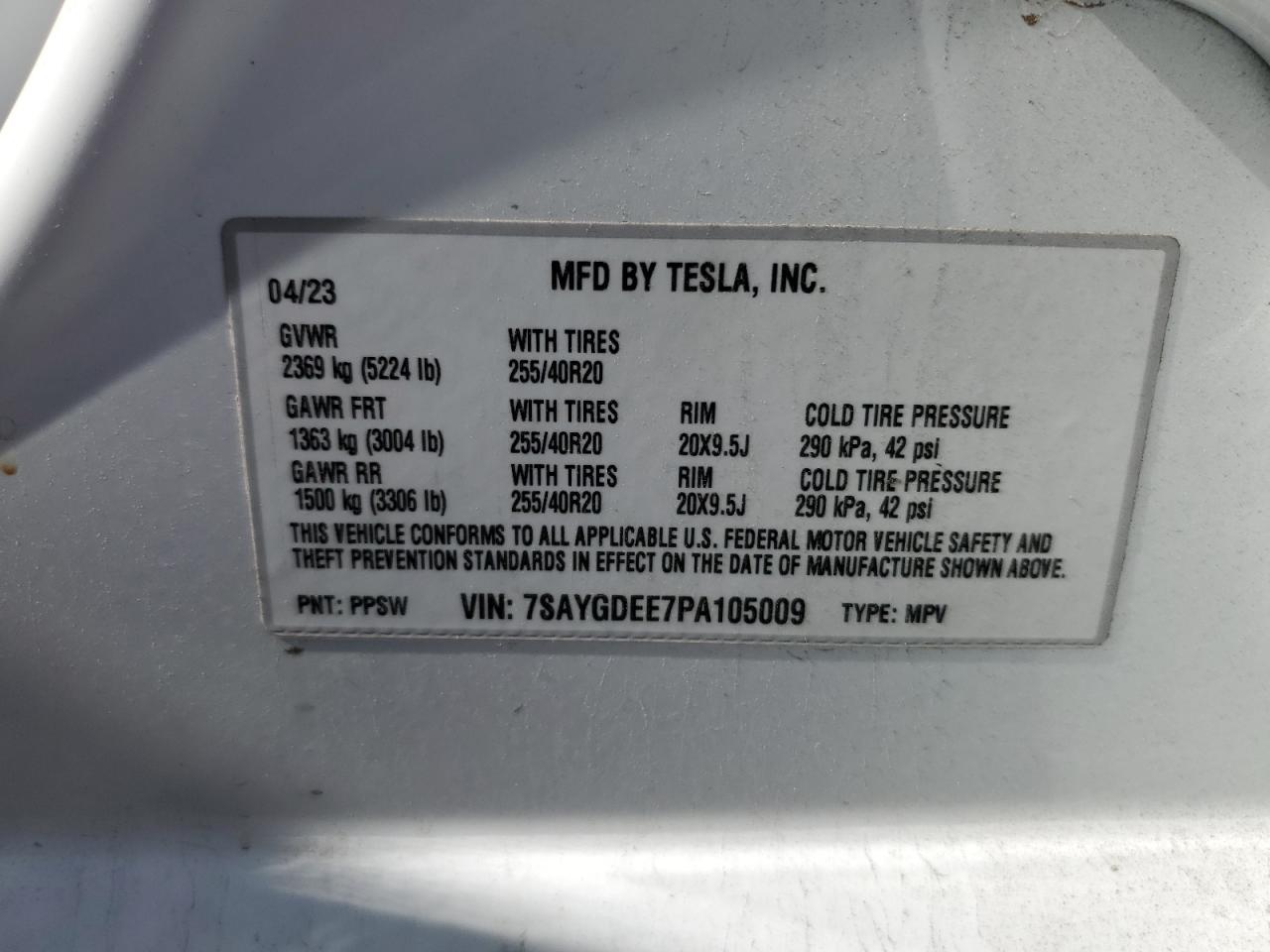 2023 TESLA MODEL Y