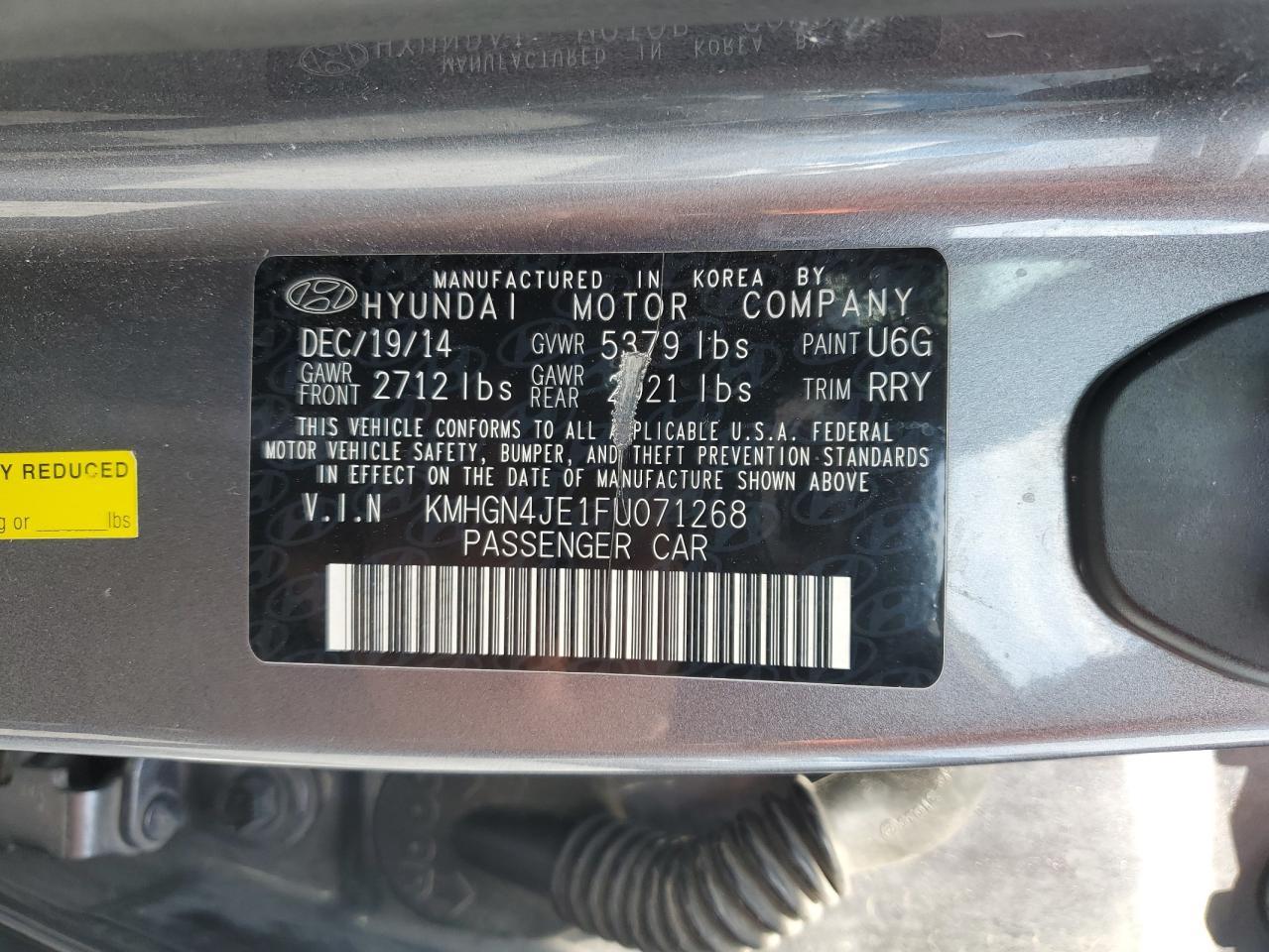 2015 HYUNDAI GENESIS