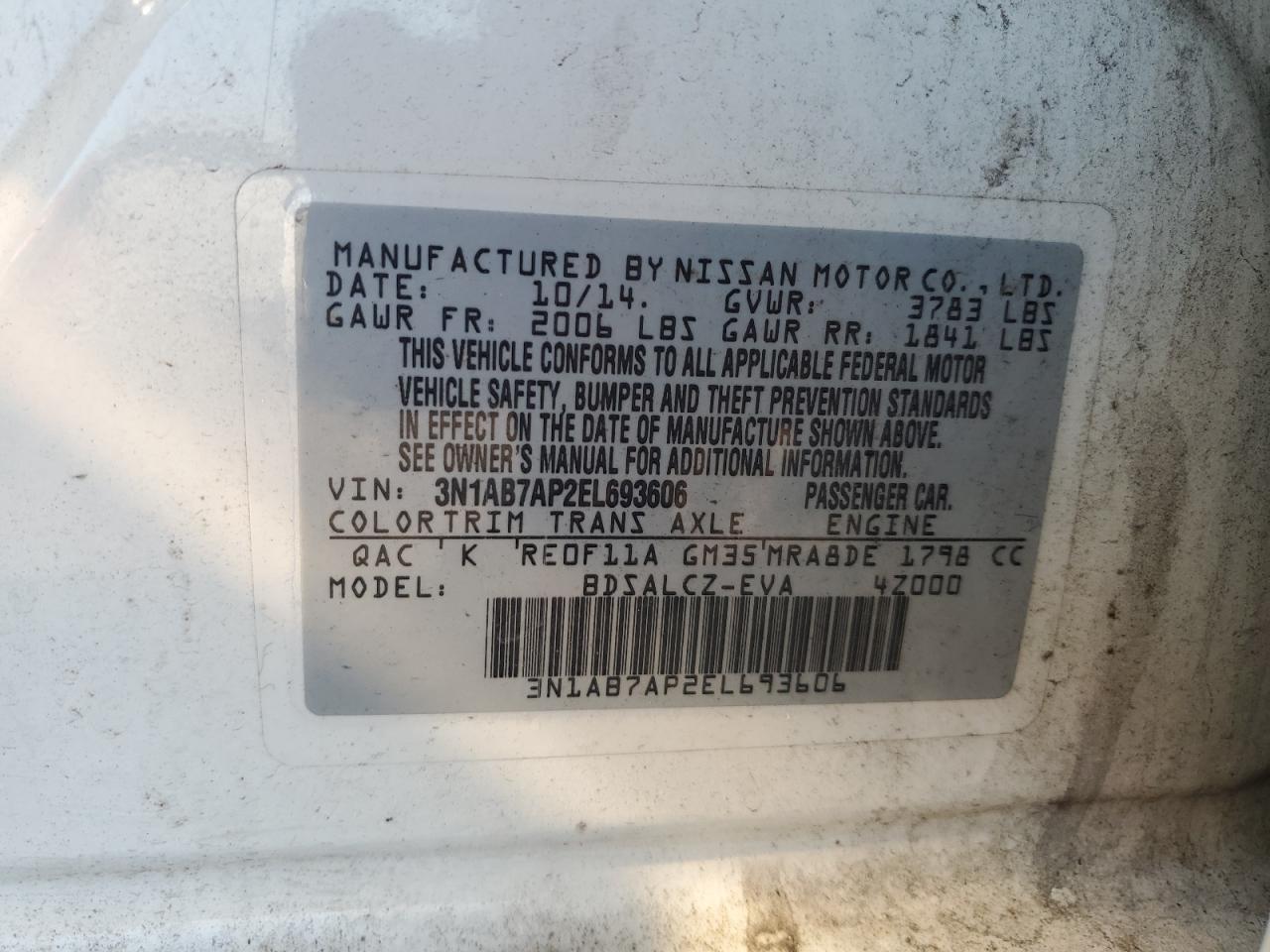 2014 NISSAN SENTRA