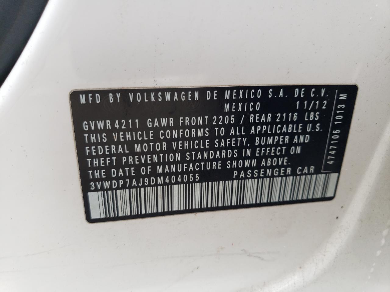 2013 VOLKSWAGEN JETTA