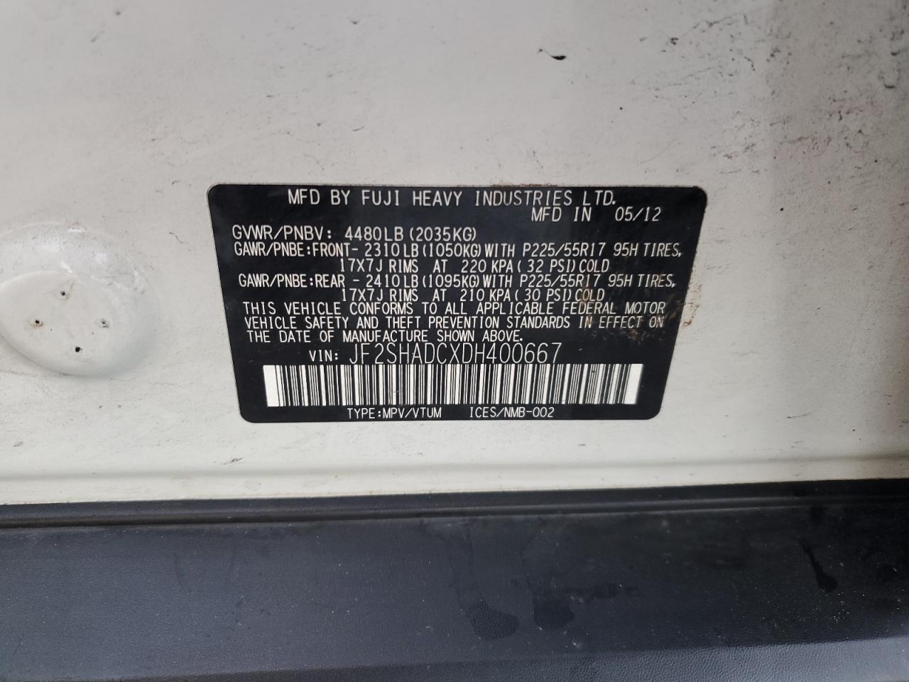 2013 SUBARU FORESTER
