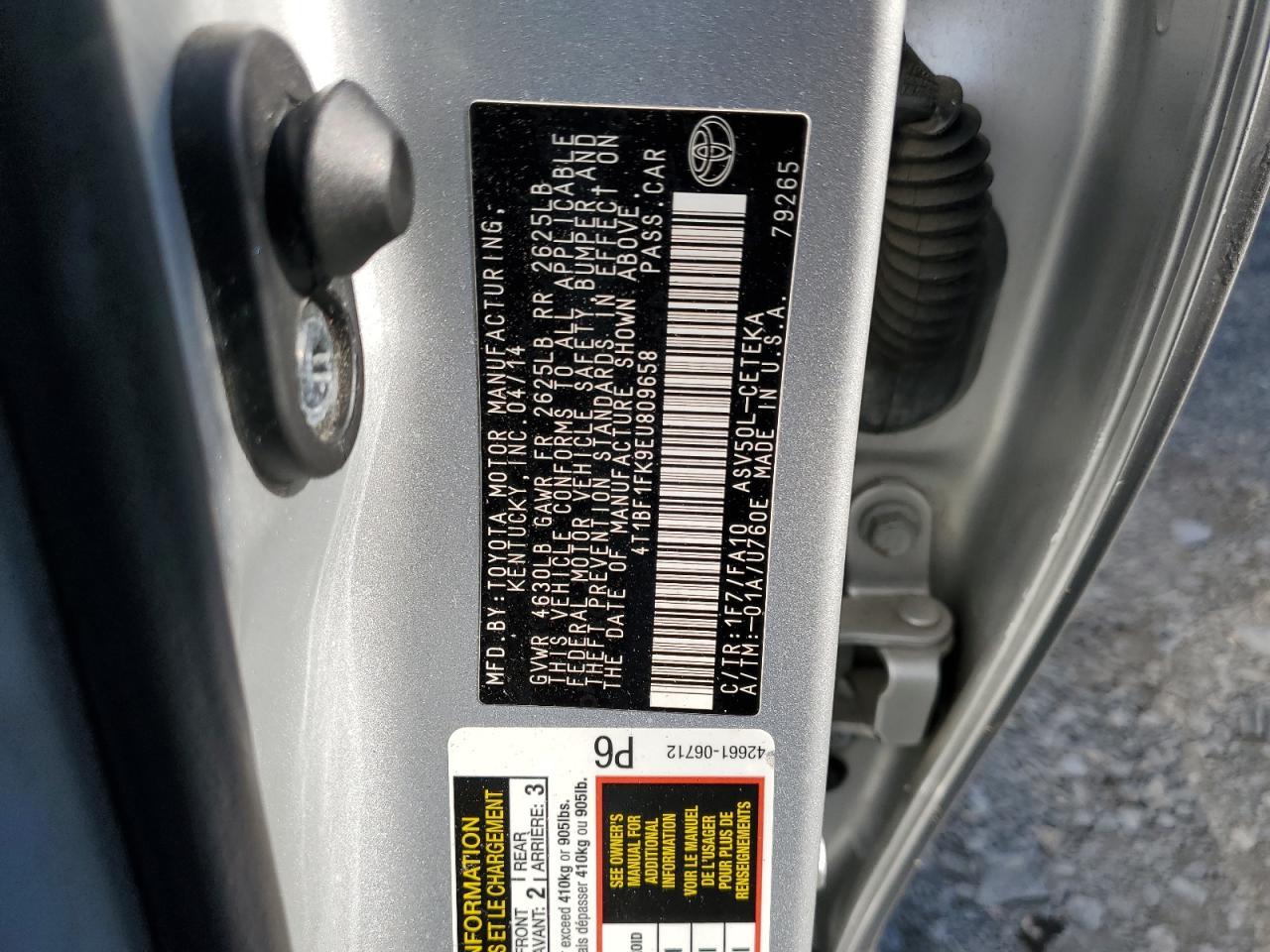 2014 TOYOTA CAMRY