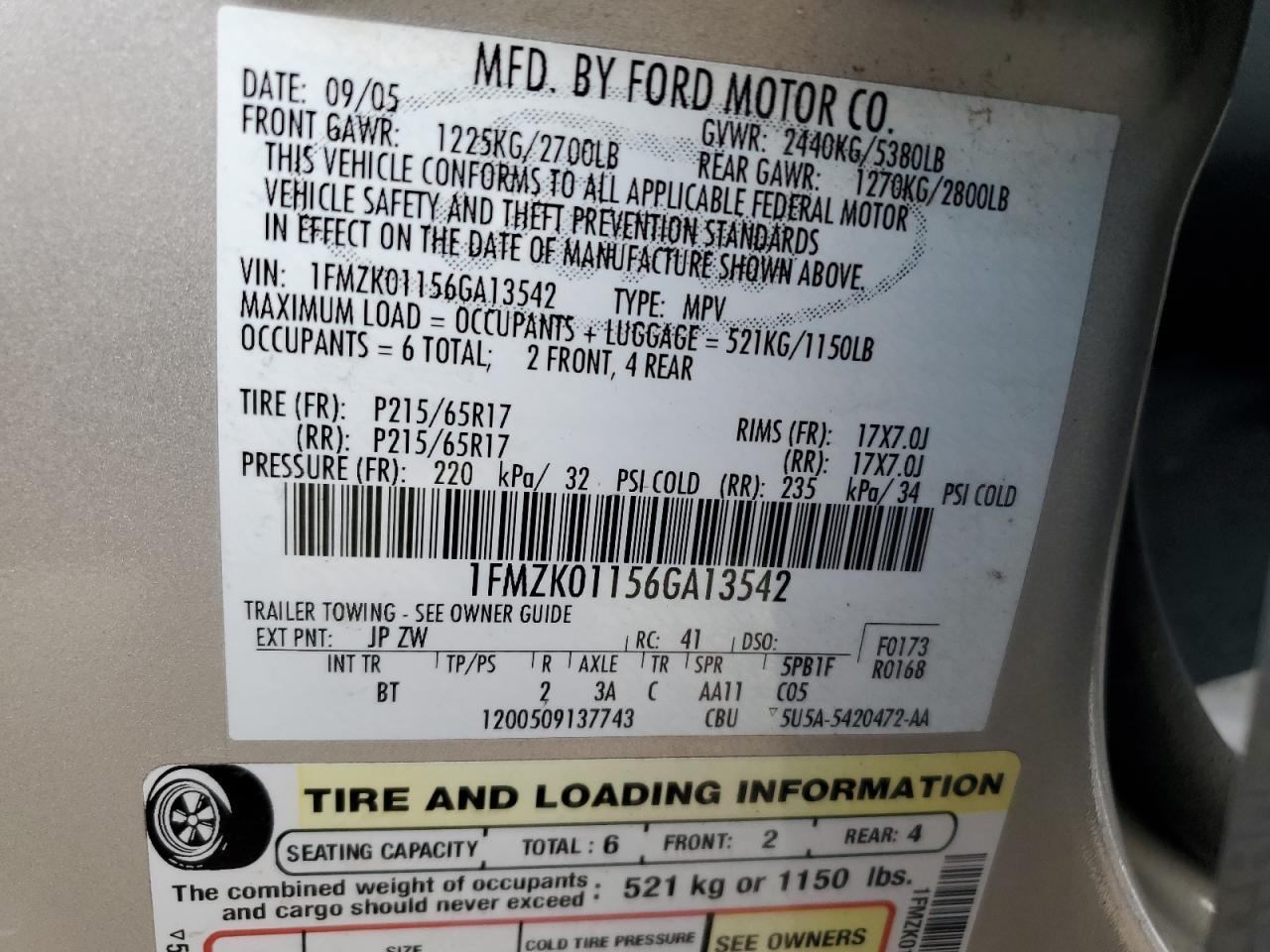 2006 FORD Freestyle