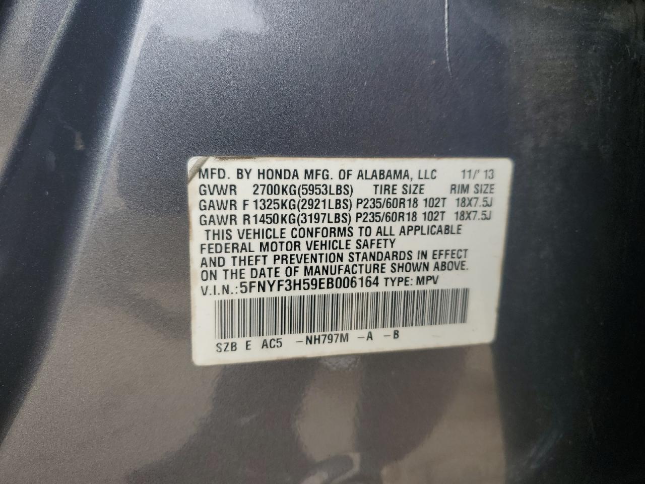 2014 HONDA PILOT