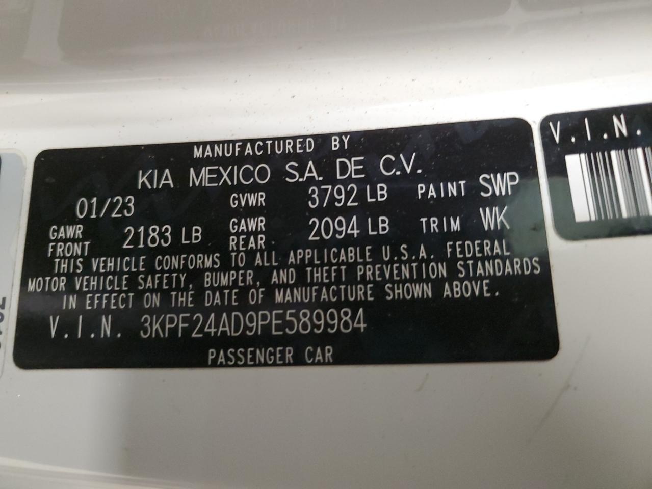 2023 KIA FORTE