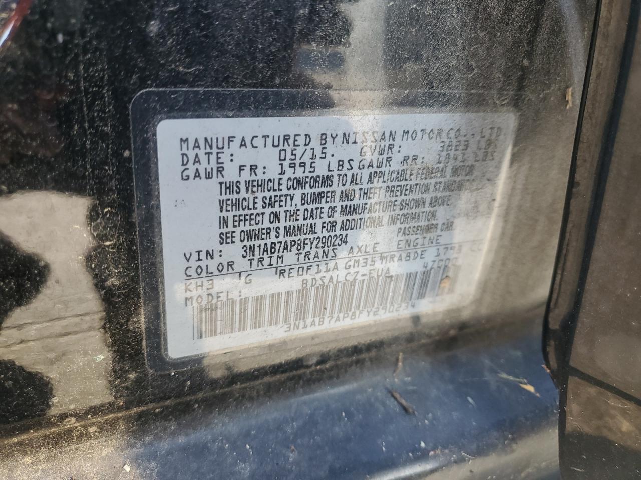 2015 NISSAN SENTRA