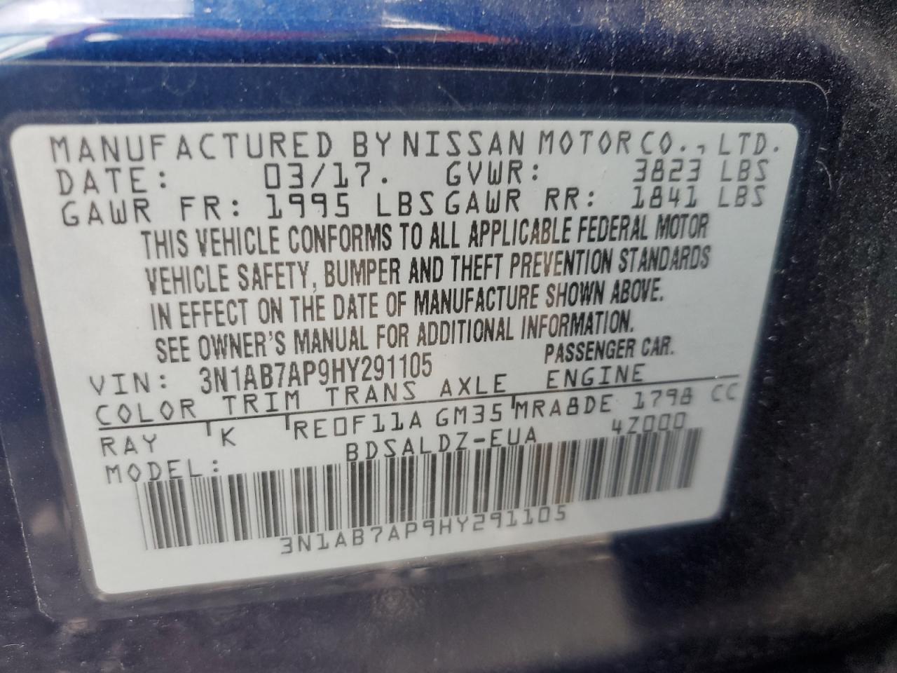2017 NISSAN SENTRA