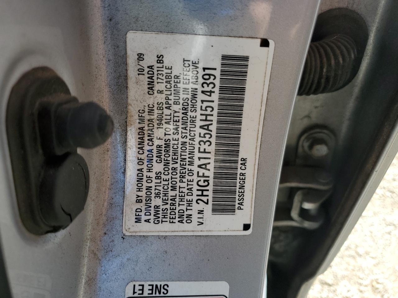 2010 HONDA CIVIC