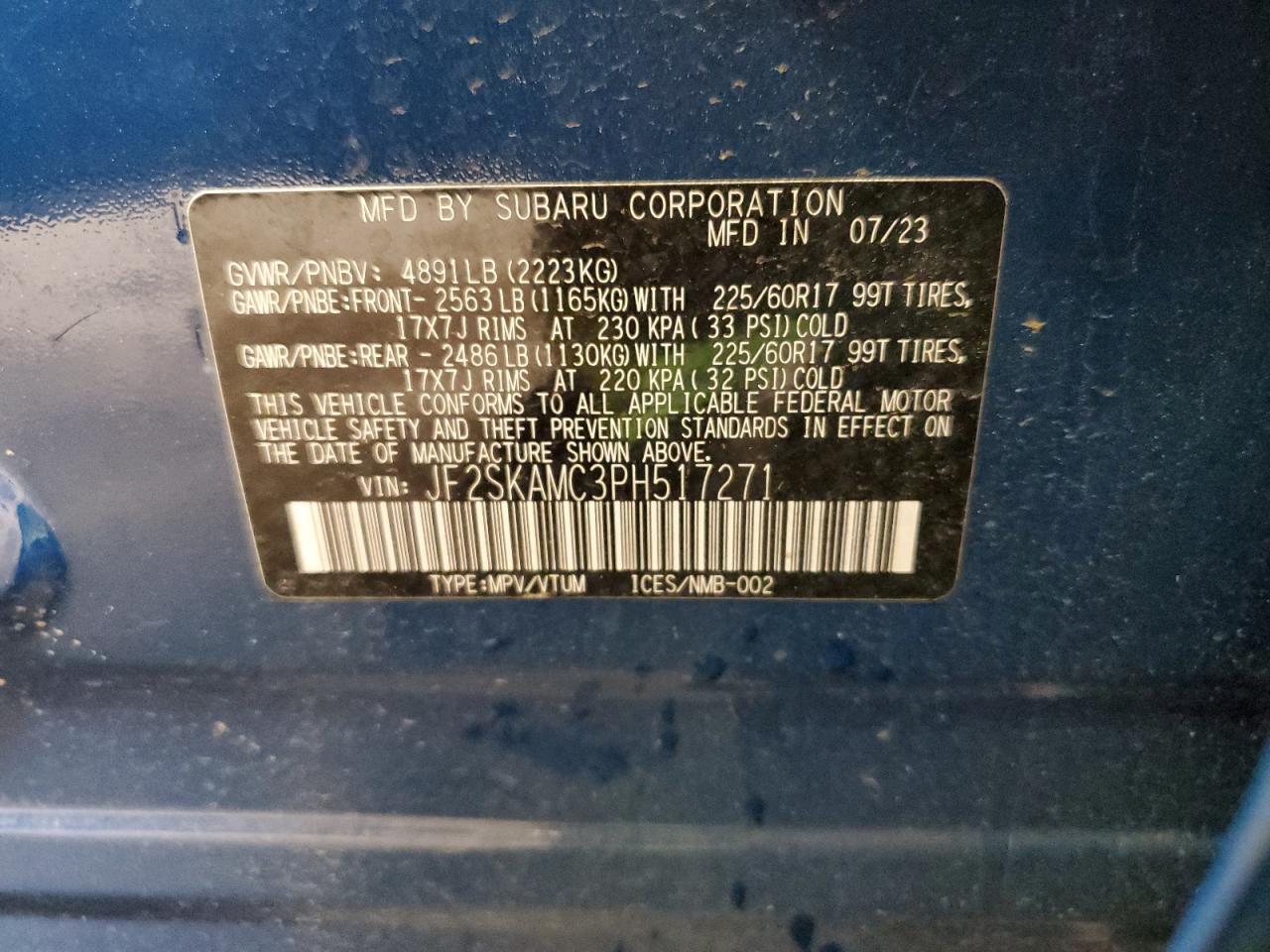 2023 SUBARU FORESTER