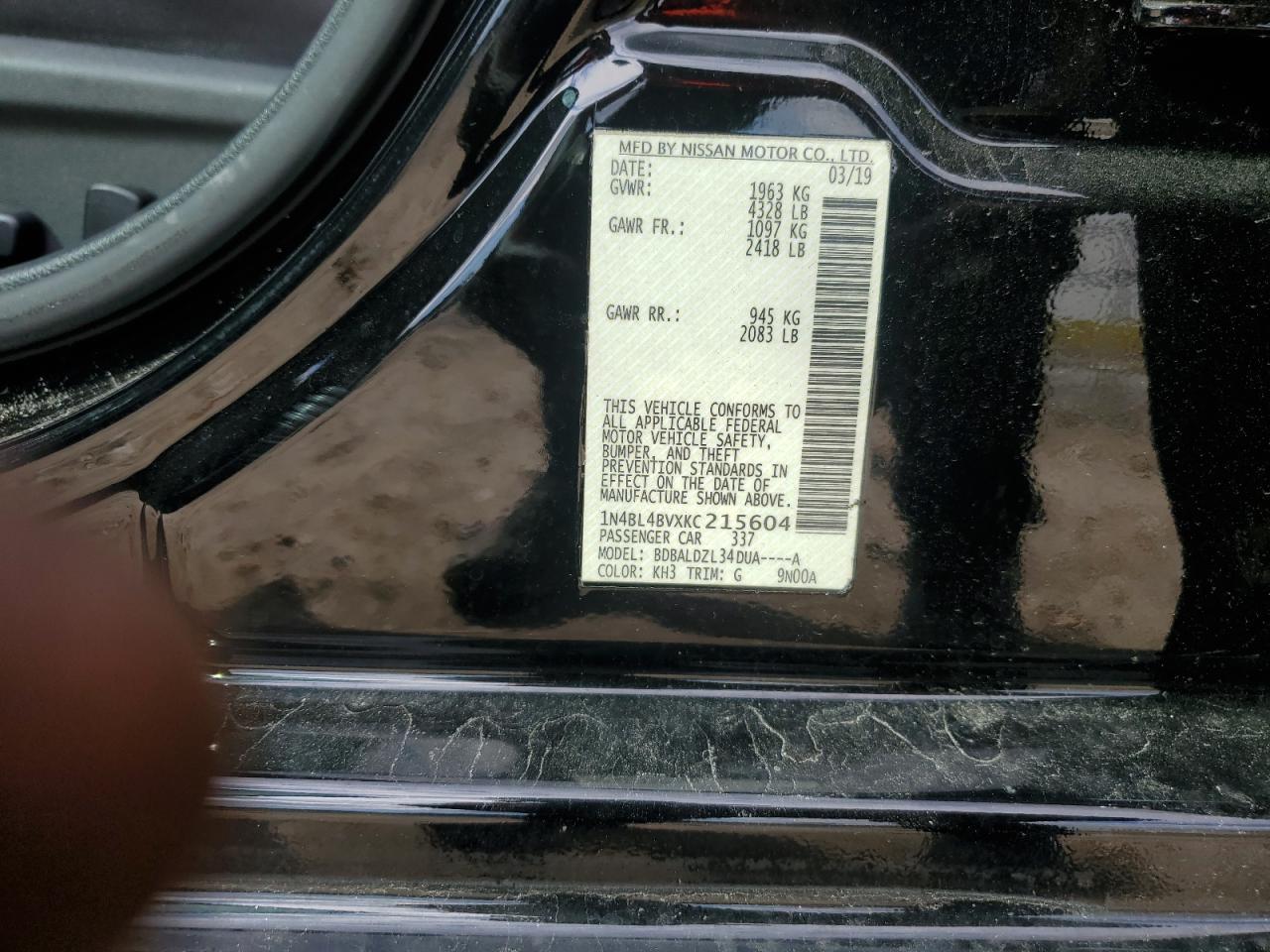 2019 NISSAN ALTIMA