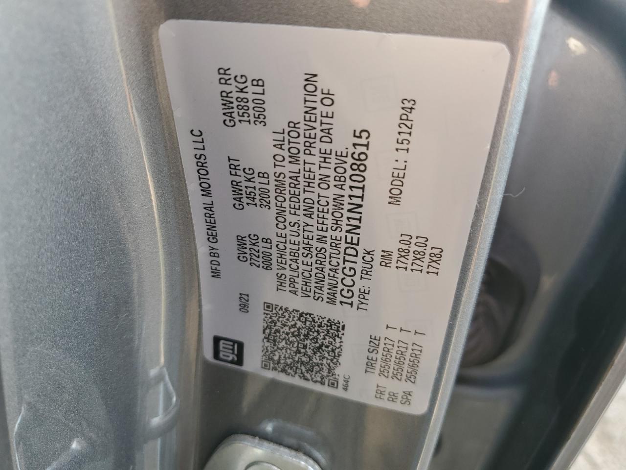 2022 CHEVROLET COLORADO