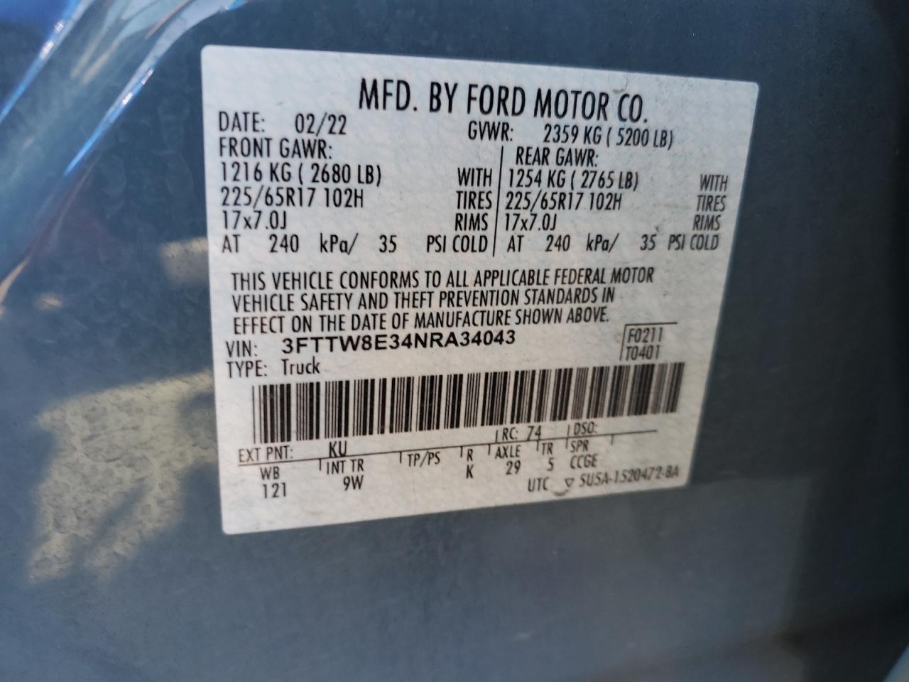 2022 FORD Maverick