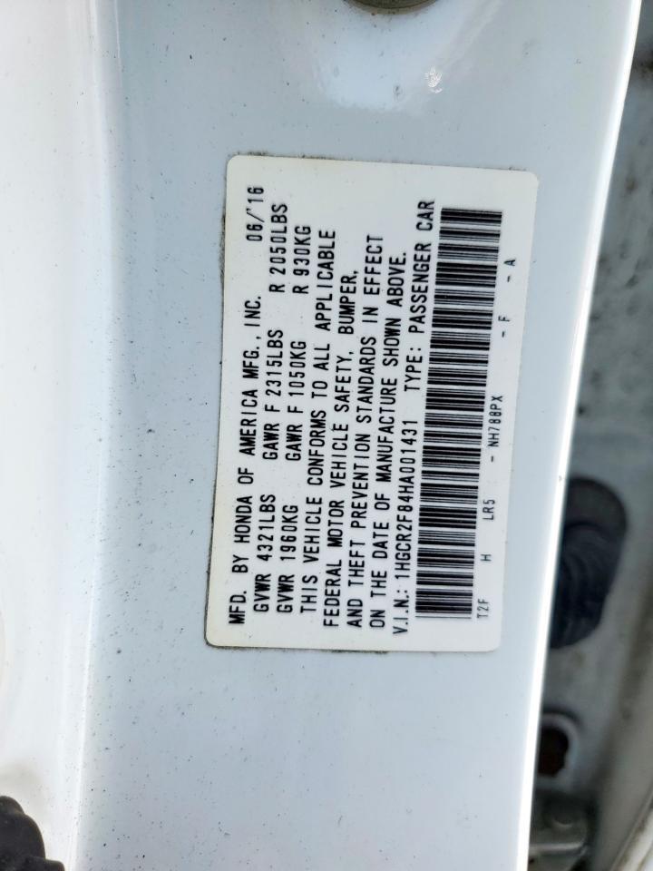 2017 HONDA ACCORD