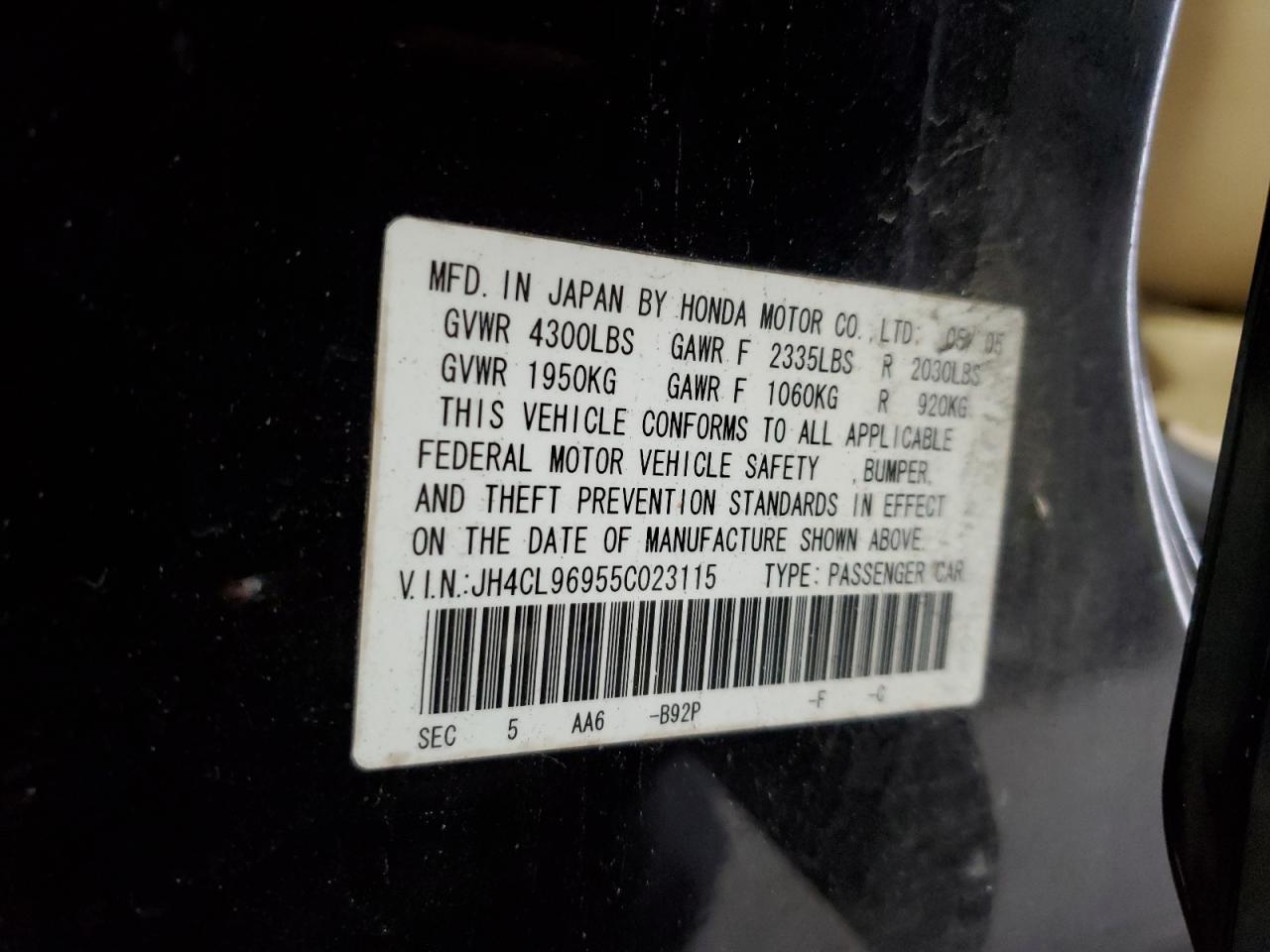 2005 ACURA TSX