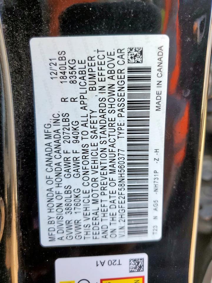 2022 HONDA CIVIC