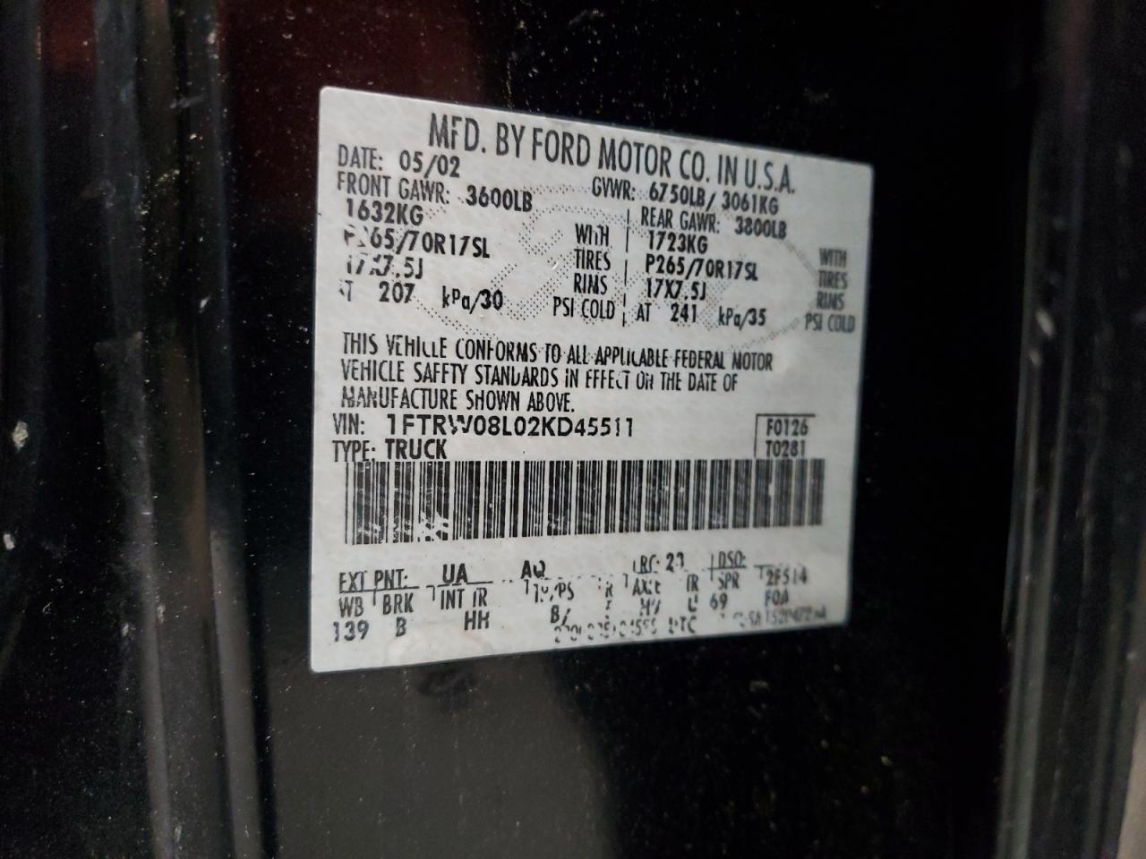 2002 FORD F-150