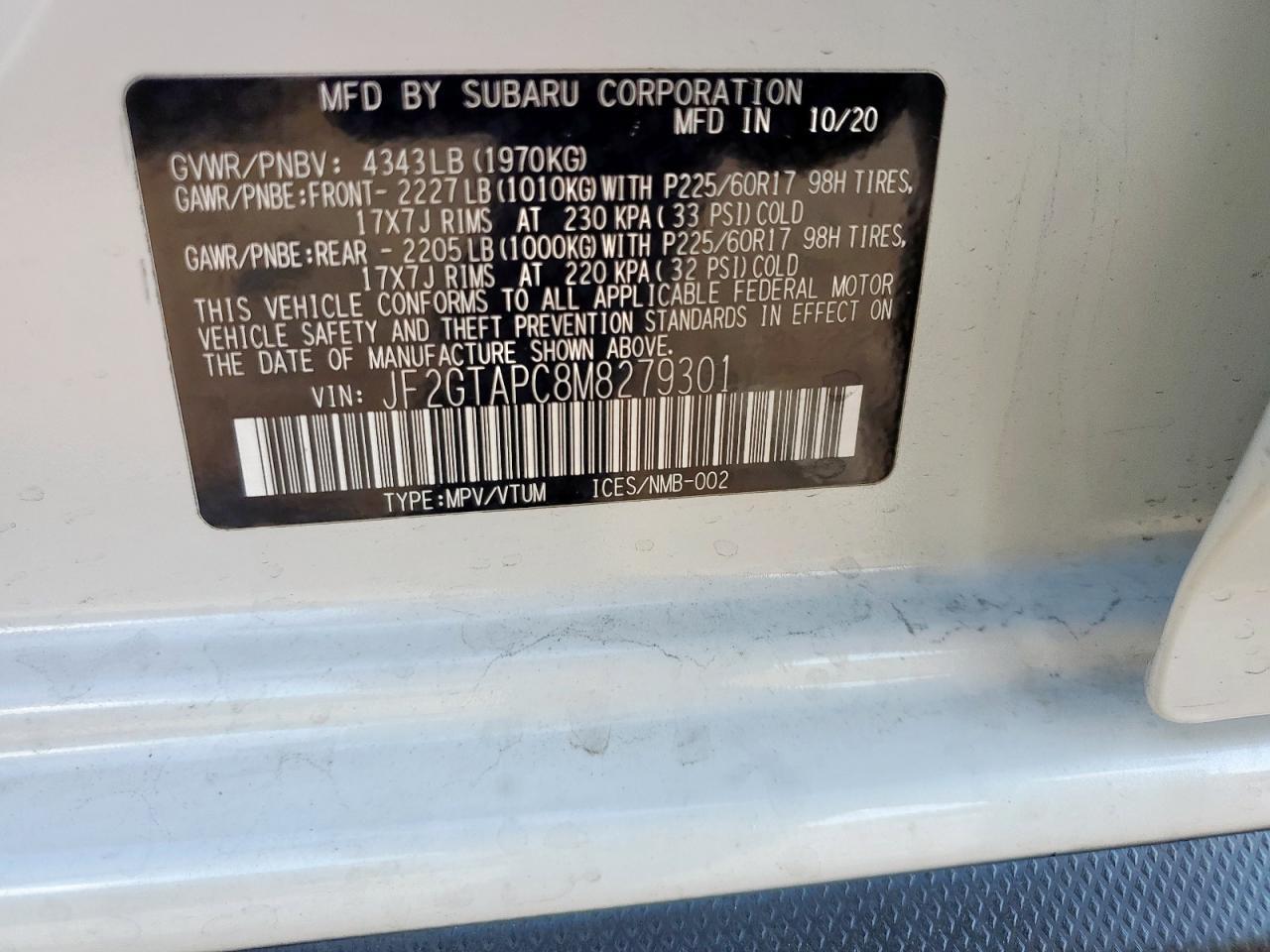 2021 SUBARU Crosstrek