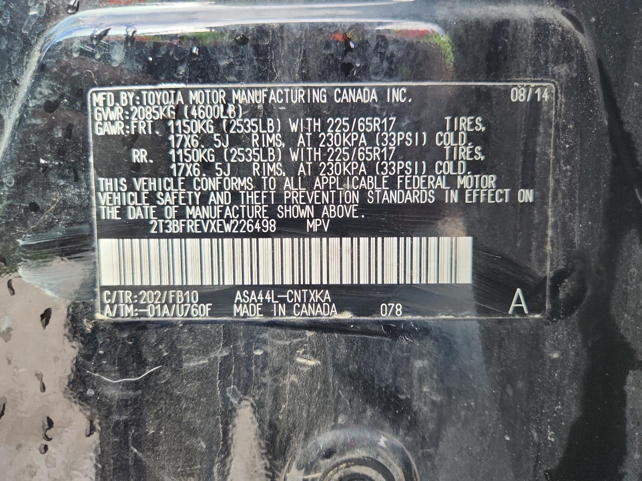 2014 TOYOTA RAV4