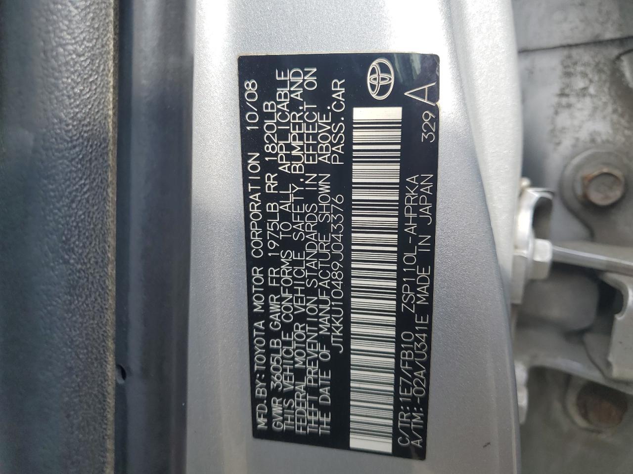 2009 TOYOTA SCION