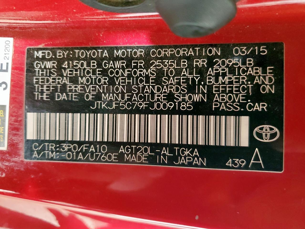 2015 TOYOTA SCION