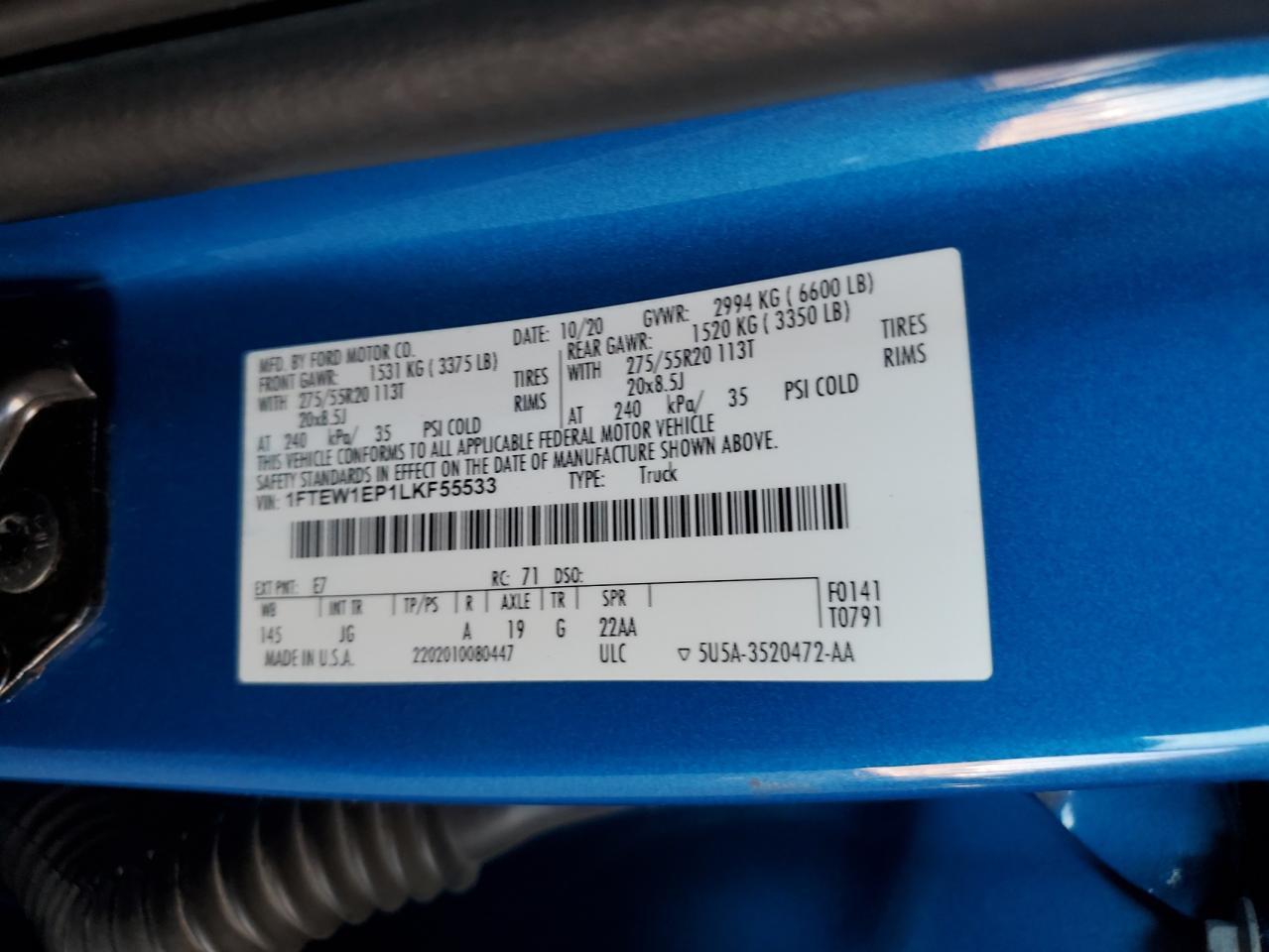 2020 FORD F-150