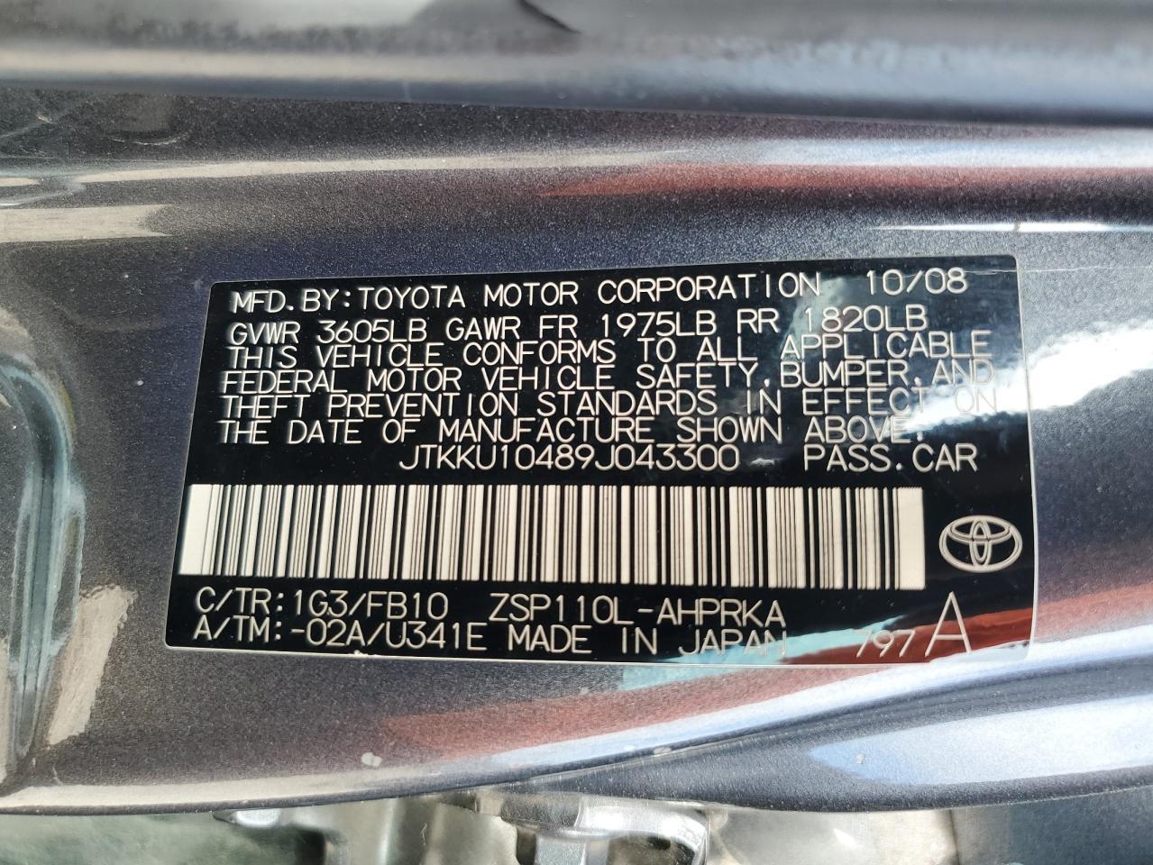2009 TOYOTA SCION