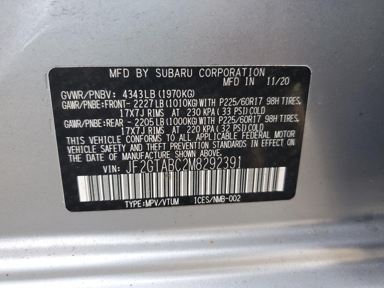 2021 SUBARU Crosstrek