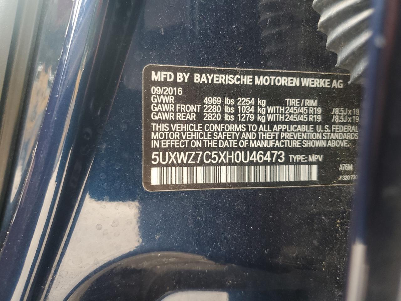 2017 BMW X3
