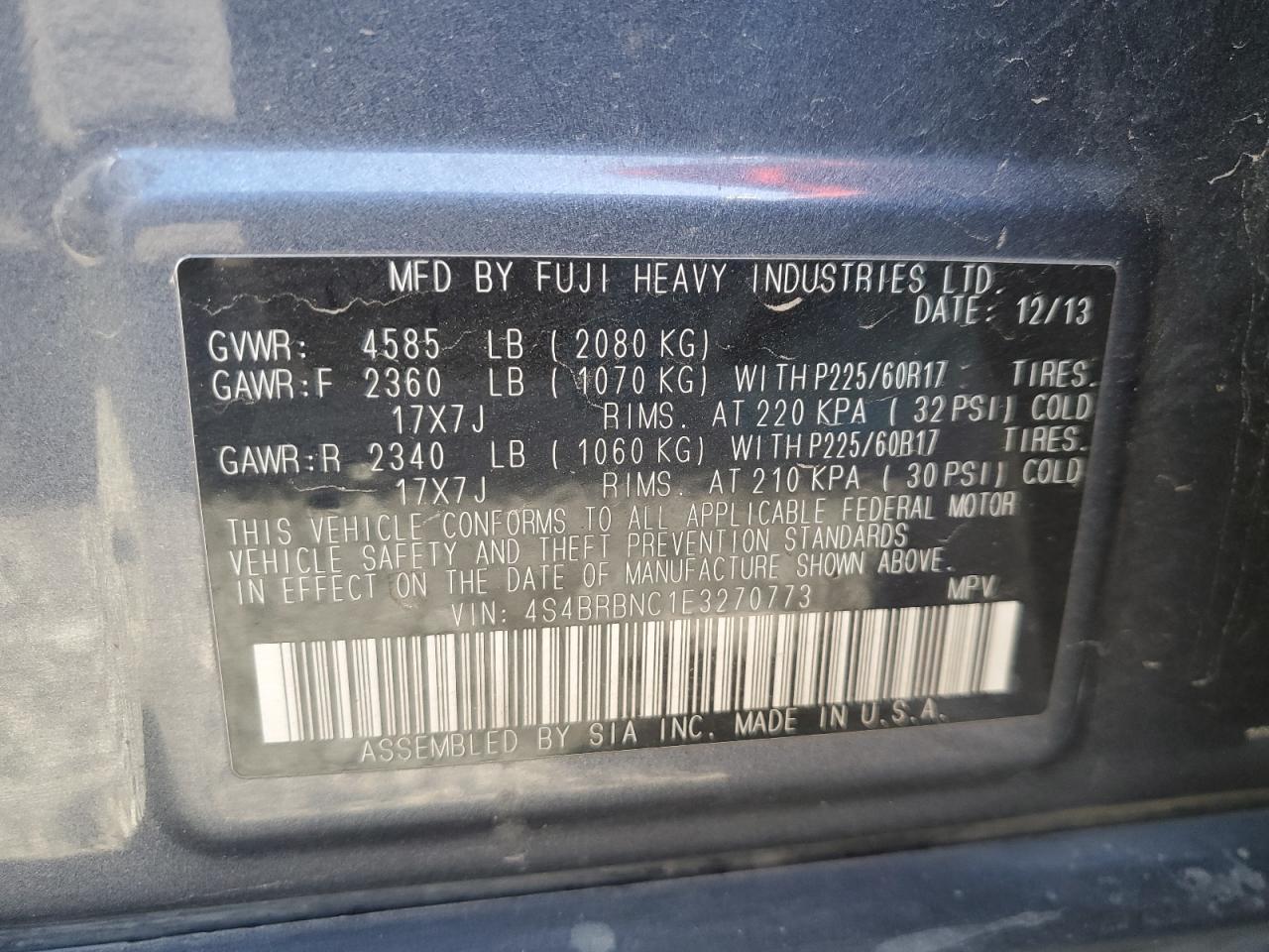 2014 SUBARU Outback