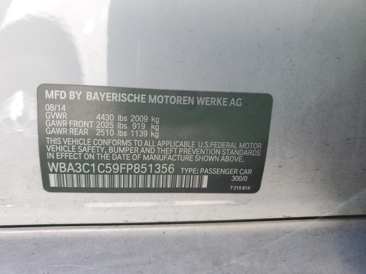 2015 BMW 3 SERIES