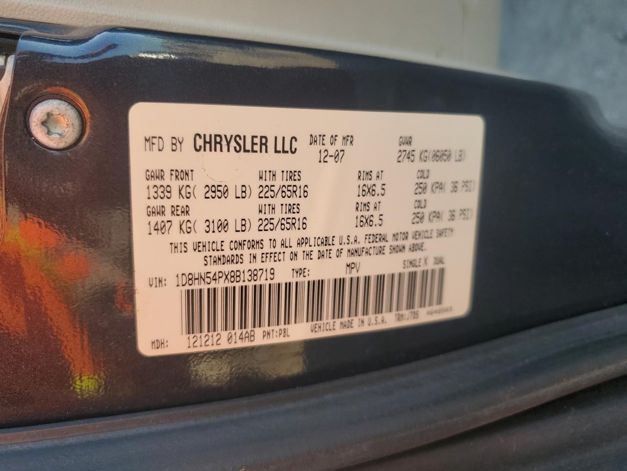 2008 DODGE GRAND CARAVAN