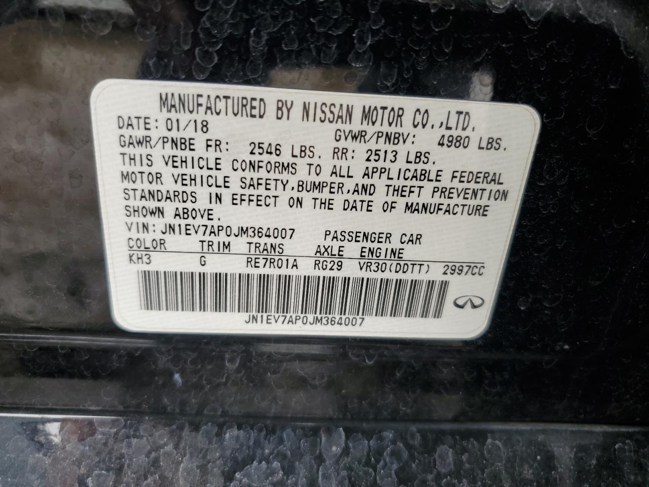 2018 INFINITI Q50