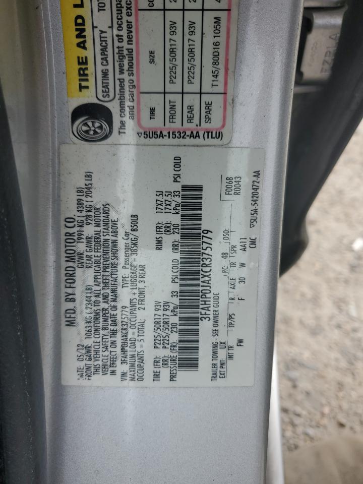 2012 FORD FUSION