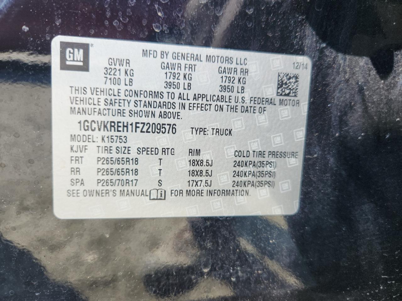 2015 CHEVROLET Silverado