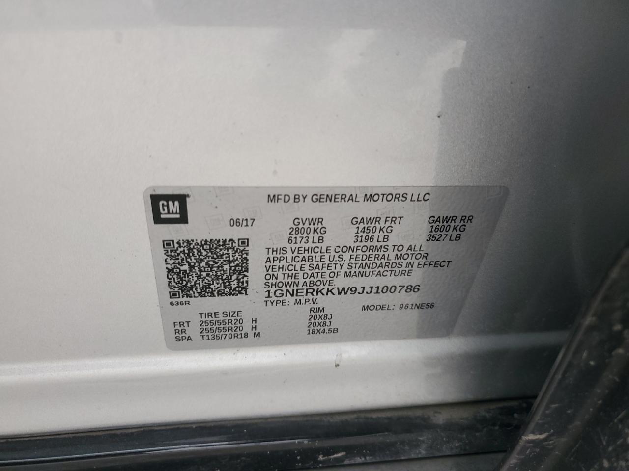 2018 CHEVROLET TRAVERSE