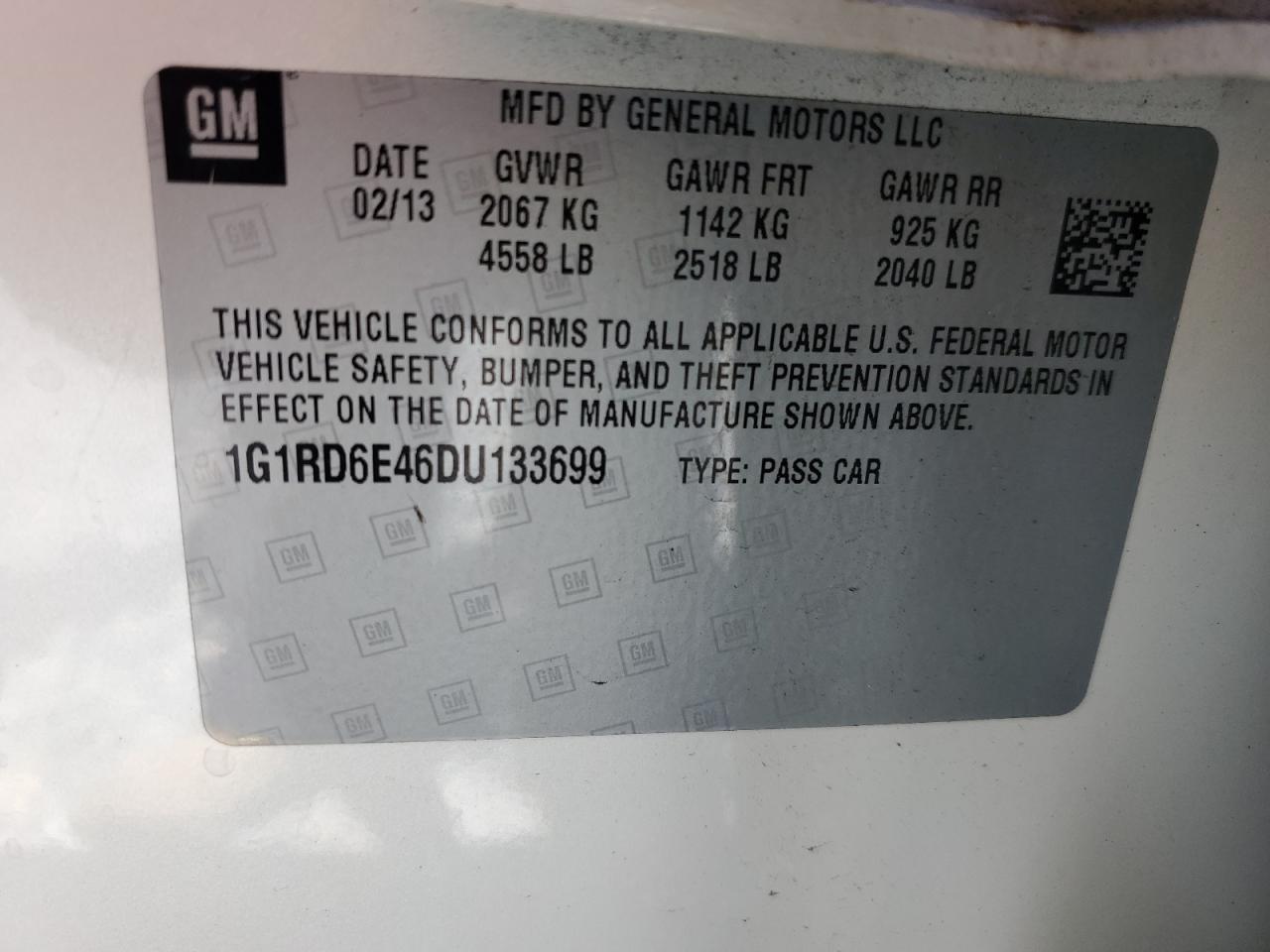 2013 CHEVROLET VOLT