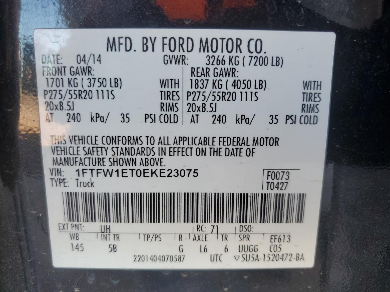 2014 FORD F-150