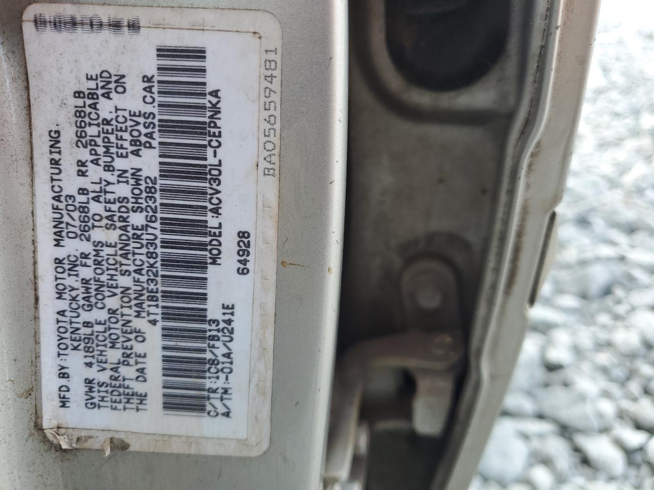 2003 TOYOTA CAMRY