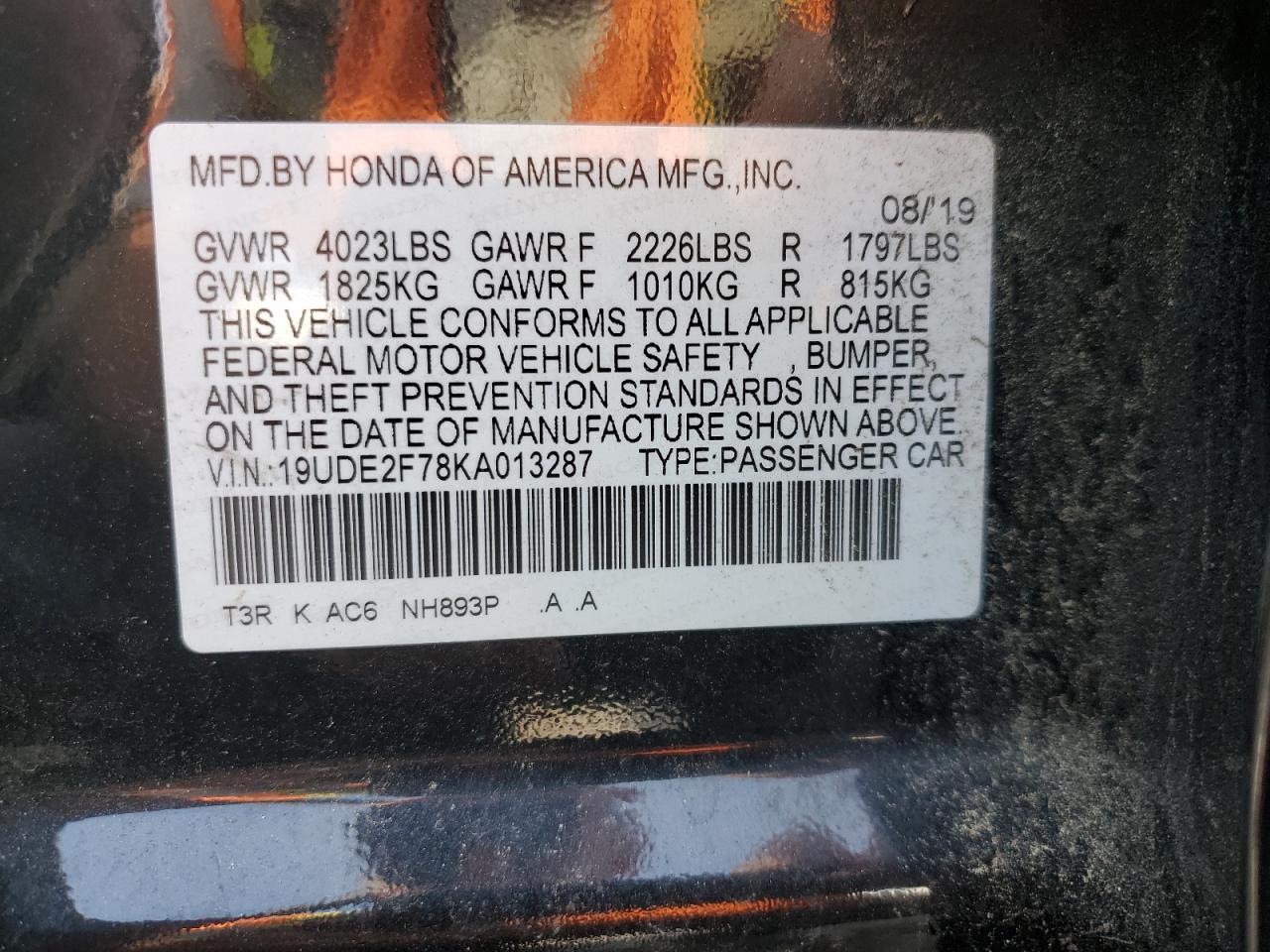2019 ACURA ILX