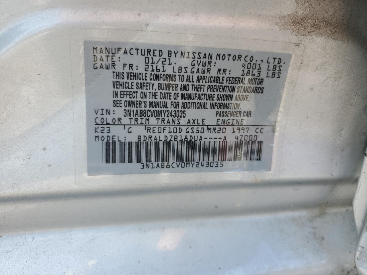 2021 NISSAN SENTRA