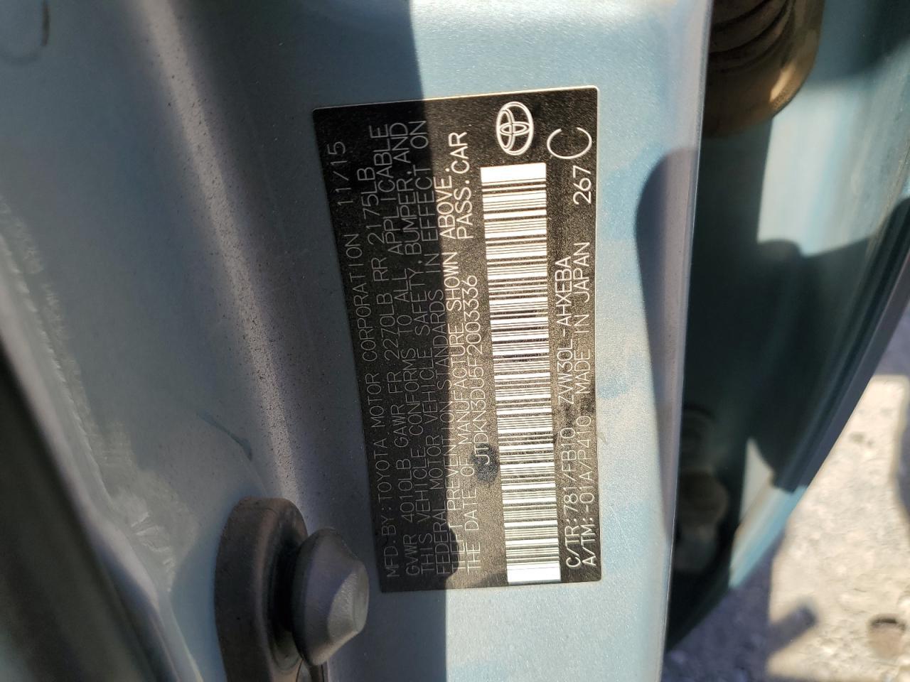 2015 TOYOTA PRIUS