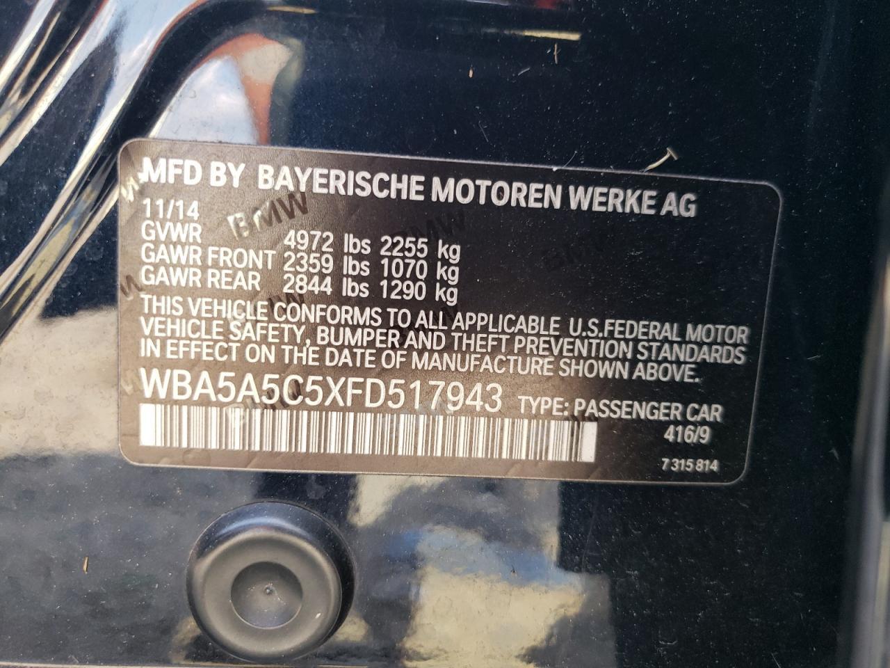 2015 BMW 5 series